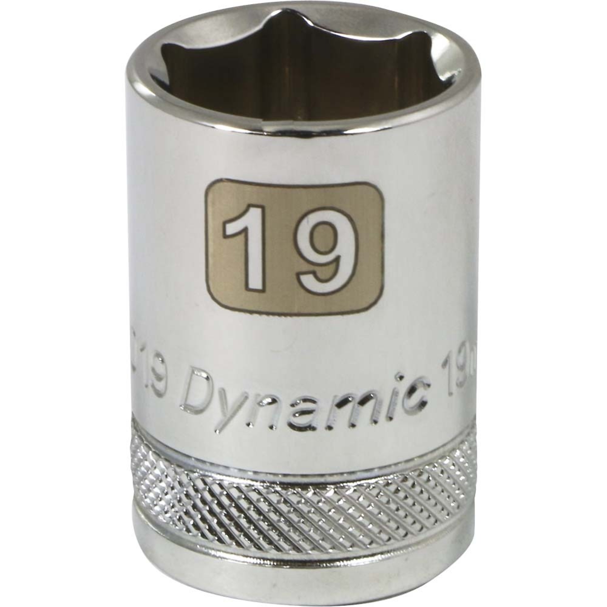 Dynamic Tools 1/2" Drive 6 Point Metric, 19mm Standard Length, Chrome Finish Socket